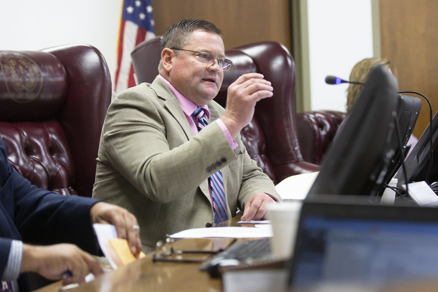 Virtus Group representative addresses commissioners